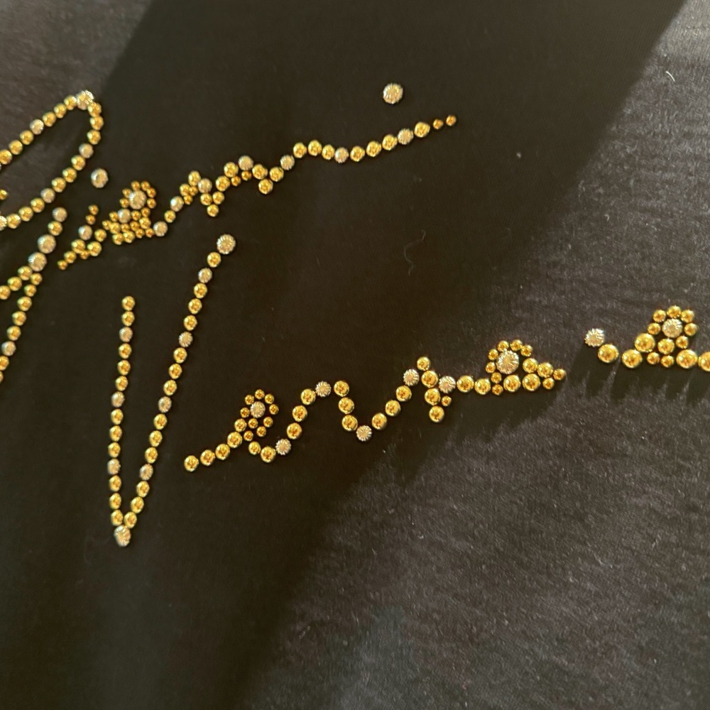 🔥NWOT Versace Black Hoodie with Gold Studs Logo 🔥 - Picture 3 of 7